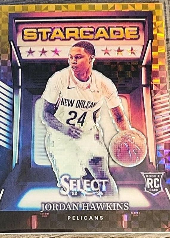 Jordan Hawkins 2023 Select #1 Starcade - Gold /10 Rookie RAW