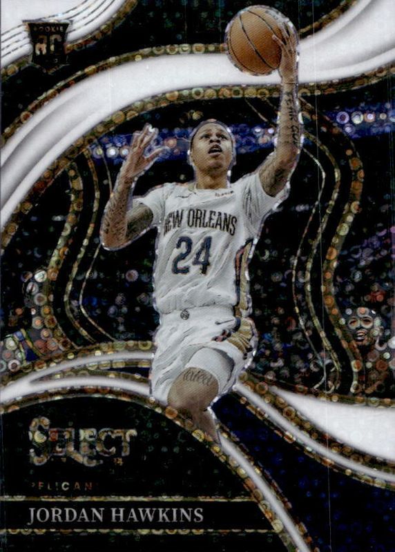 Jordan Hawkins 2023 Select #280 Courtside White Disco /75 Rookie RAW