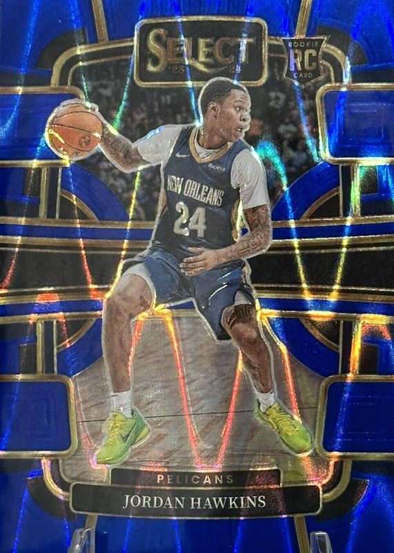 Jordan Hawkins 2023 Select #72 Concourse Blue Flash /99 Rookie SGC 10