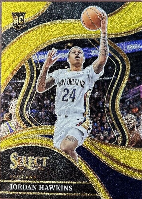 Jordan Hawkins 2023 Select #280 Courtside Gold Glitter /(SSP) Rookie SGC 9.5