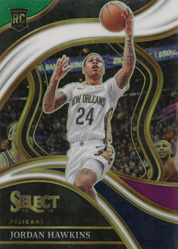 Jordan Hawkins 2023 Select #280 Courtside Green White Purple Rookie RAW