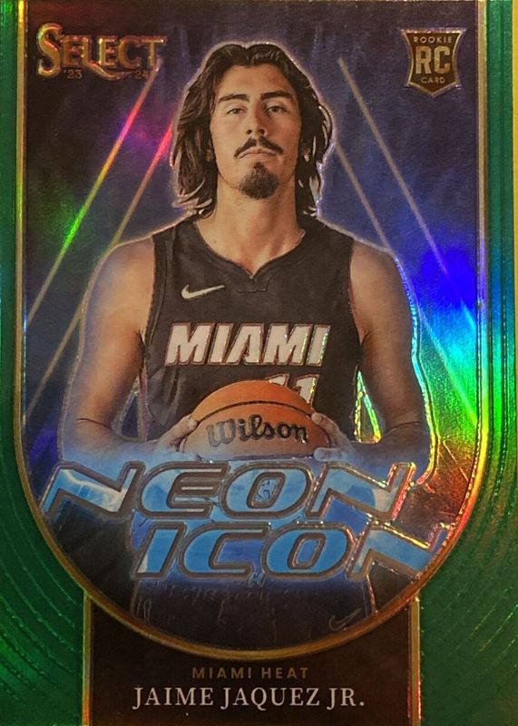 Jaime Jaquez Jr. 2023 Select #3 Neon Icon - Green Rookie PSA 10