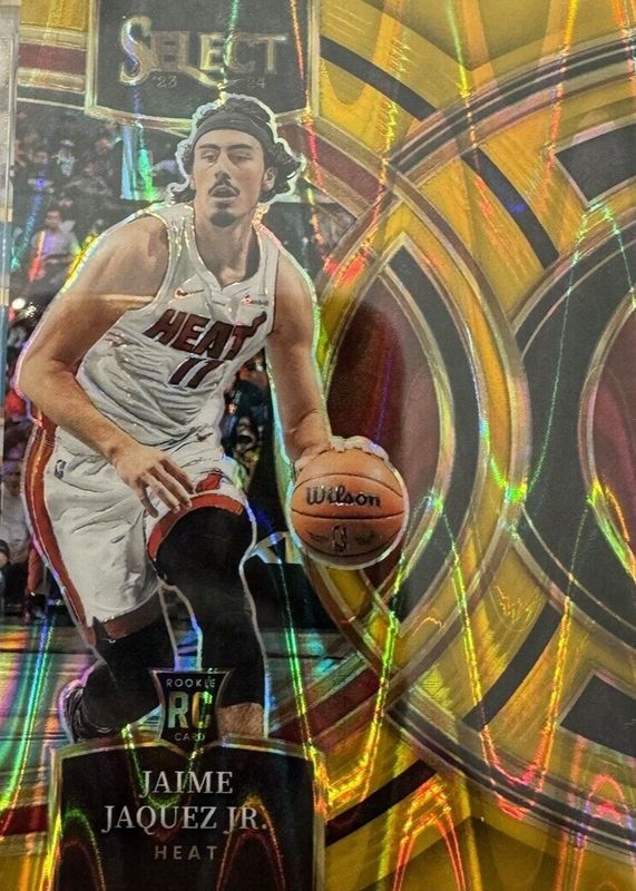 Jaime Jaquez Jr. 2023 Select #102 Premier Level Gold Wave /10 Rookie RAW