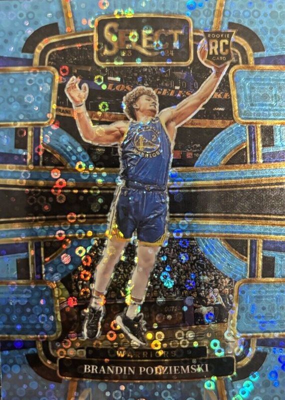 Brandin Podziemski 2023 Select #93 Concourse Light Blue Disco /99 Rookie RAW