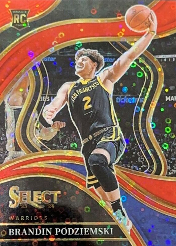 Brandin Podziemski 2023 Select #299 Courtside Red Disco /49 Rookie RAW