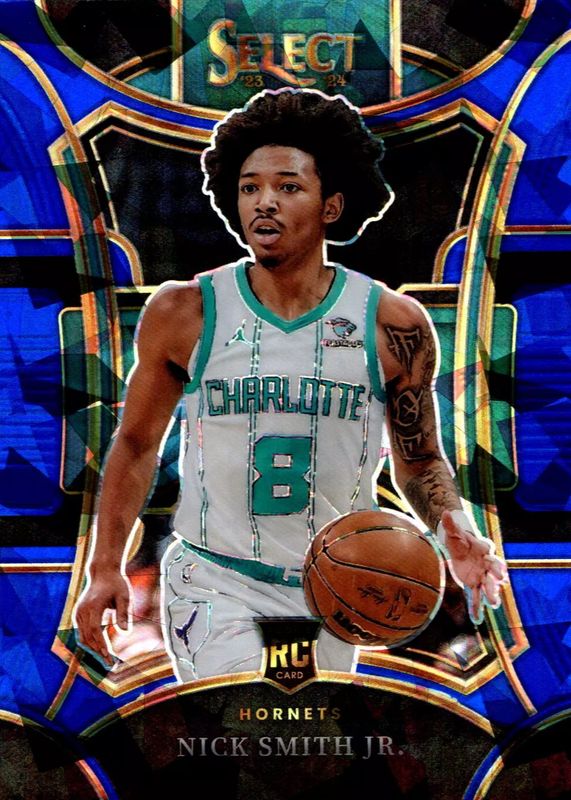 Nick Smith Jr. 2023 Select #310 Mezzanine Blue Cracked Ice Rookie RAW