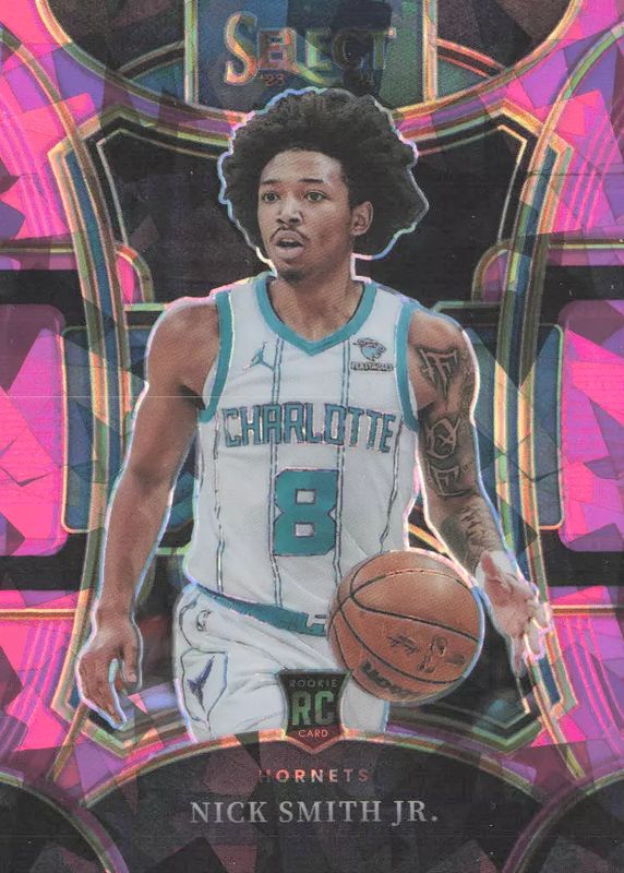 Nick Smith Jr. 2023 Select #310 Mezzanine Pink Cracked Ice /99 Rookie PSA 9