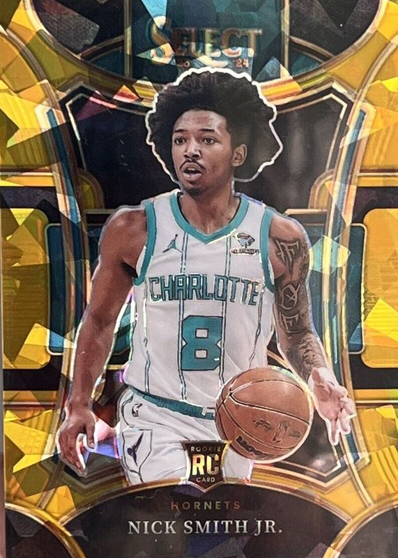 Nick Smith Jr. 2023 Select #310 Mezzanine Gold Cracked Ice /10 Rookie RAW