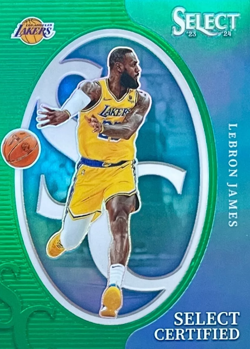 LeBron James 2023 Select #7 Select Certified - Green Price Guide