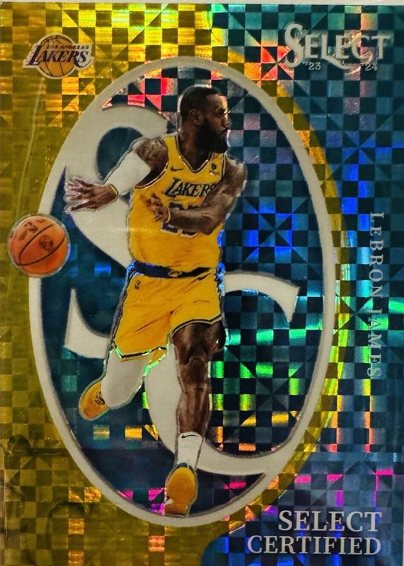 LeBron James 2023 Select #7 Select Certified - Gold /10 RAW