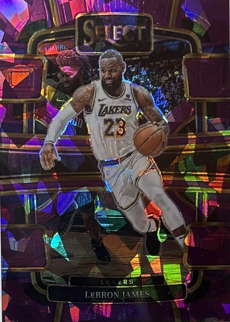 LeBron James 2023 Select #66 Concourse Purple Cracked Ice