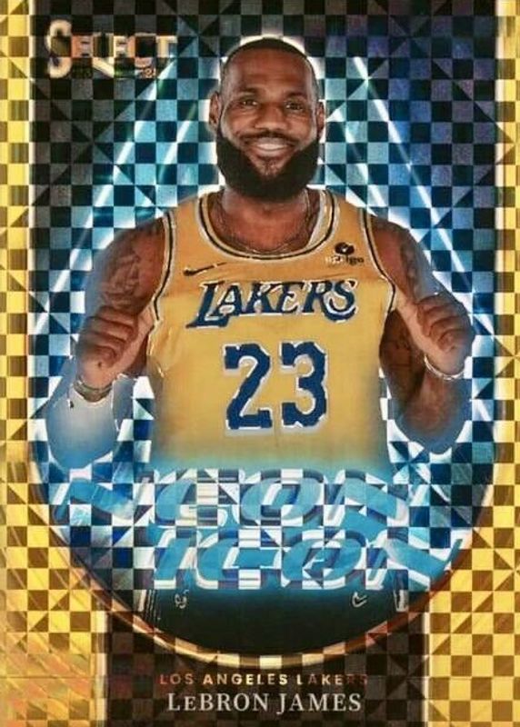 LeBron James 2023 Select #12 Neon Icon - Gold /10 PSA 10