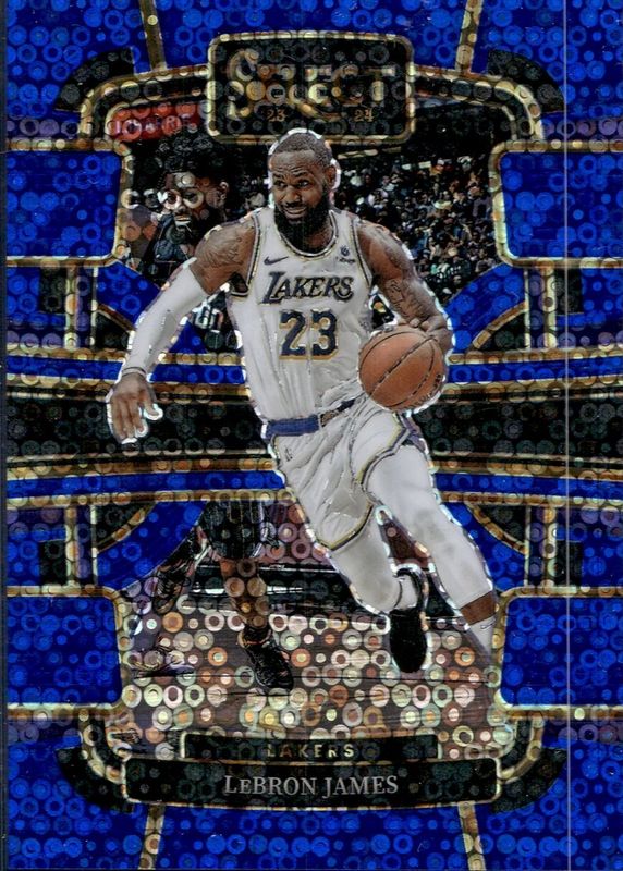 LeBron James 2023 Select #66 Concourse Blue Disco /25 PSA 10