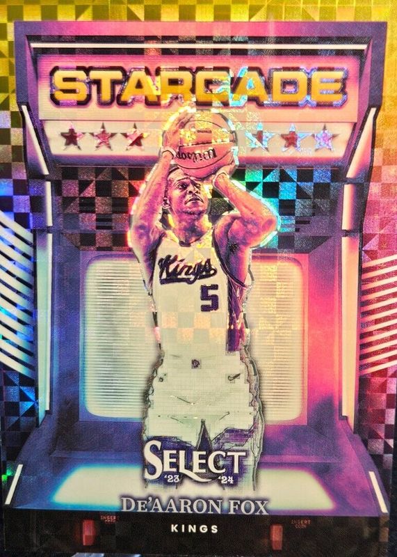 De'Aaron Fox 2023 Select #10 Starcade - Gold /10 RAW