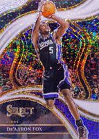 PSA9 ディアロンフォックス　De'Aaron Fox　SELECT De'Aaron Fox 2023-24 Panini Select Gold Disco Prizm 10/10