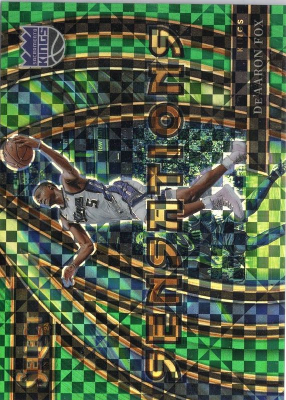 De'Aaron Fox 2023 Select #21 Sensations - Green /5 BGS 9