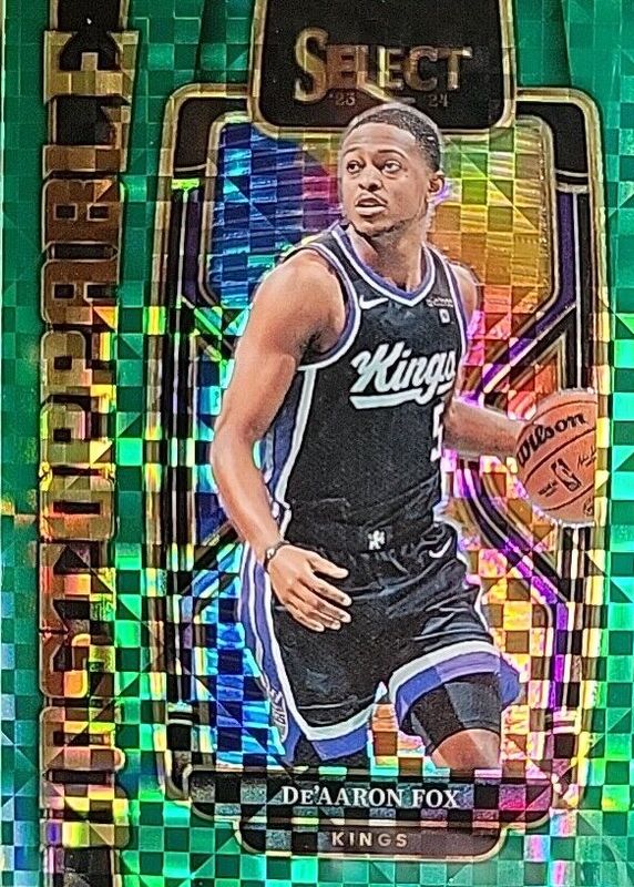 De'Aaron Fox 2023 Select #11 Unstoppable - Green /5 RAW