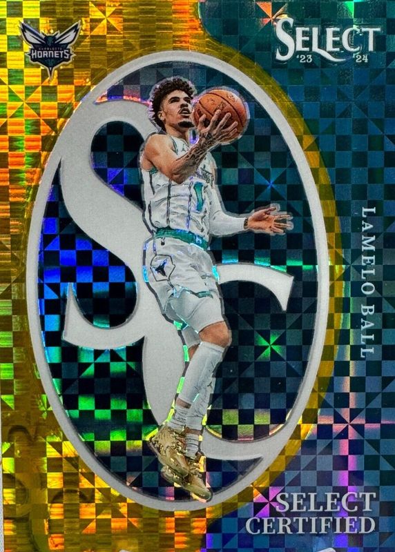LaMelo Ball 2023 Select #15 Select Certified - Gold /10 RAW