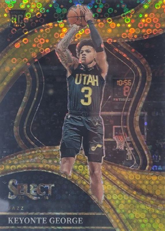 Keyonte George 2023 Select #295 Courtside Gold Disco /10 Rookie SGC 9.5