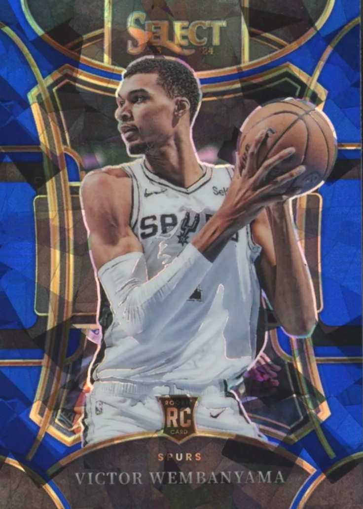 Victor Wembanyama 2023 Select #311 Mezzanine Blue Cracked