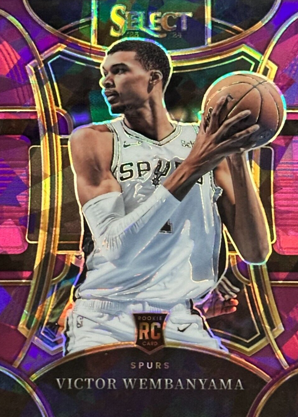 Victor Wembanyama 2023 Select #311 Mezzanine Purple Cracked Ice