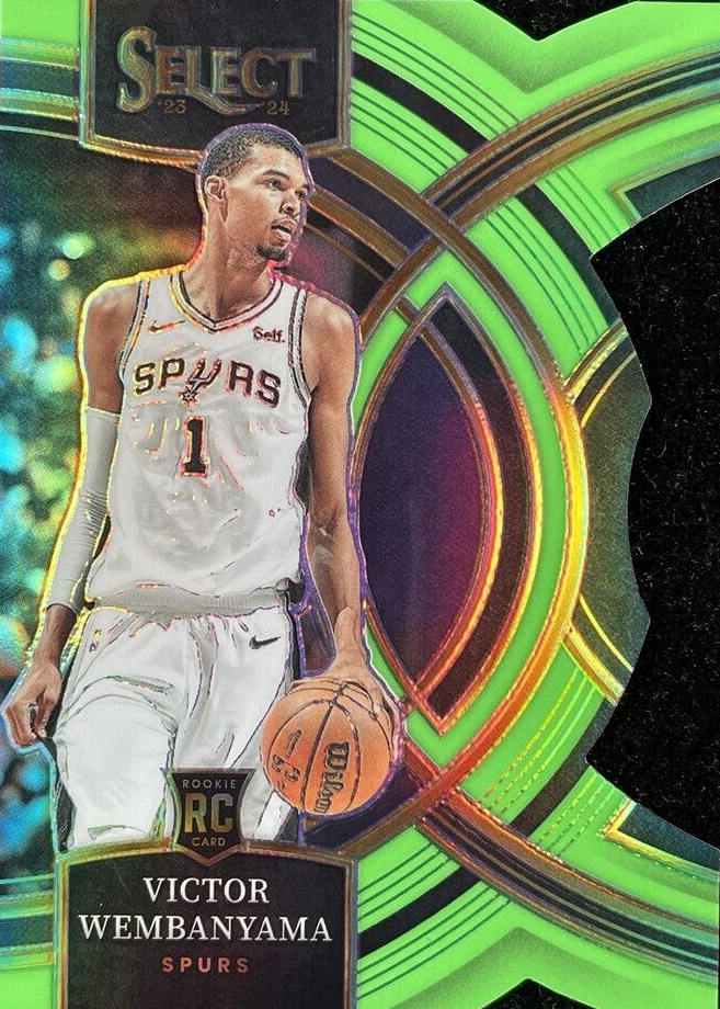 Victor Wembanyama 2023 Select #121 Premier Level Neon Green