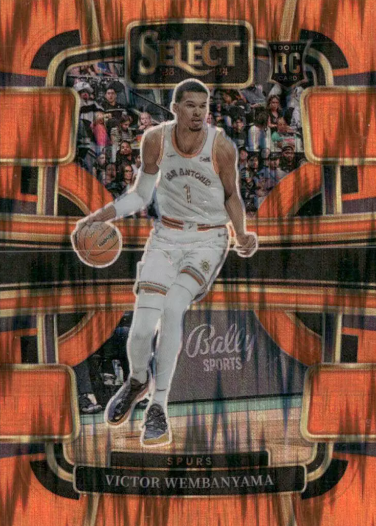 Victor Wembanyama 2023 Select #87 Concourse Orange Flash Price