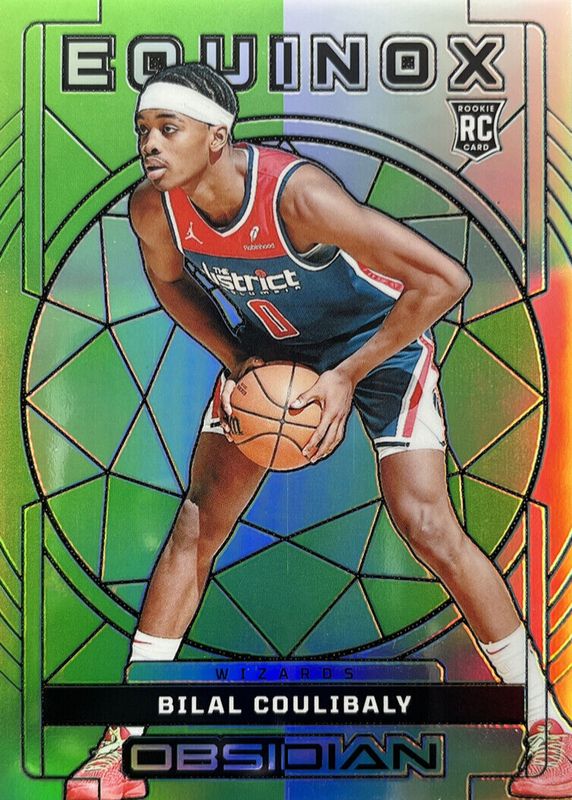 Bilal Coulibaly 2023 Obsidian #28 Equinox - Electric Etch Green /25 Rookie PSA 9