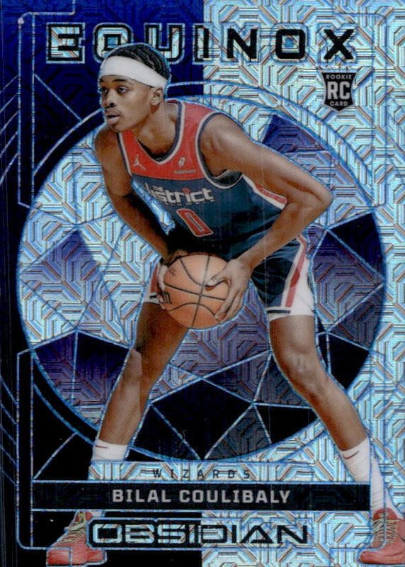 Bilal Coulibaly 2023 Obsidian #28 Equinox - Electric Etch Deep Sea Mojo /5 Rookie PSA 9