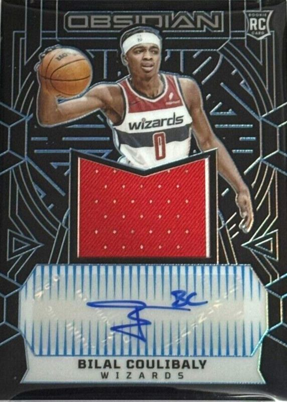 Bilal Coulibaly 2023 Obsidian #215 Rookie Jersey Autographs - Electric Etch Blue FOTL /27 SGC 10