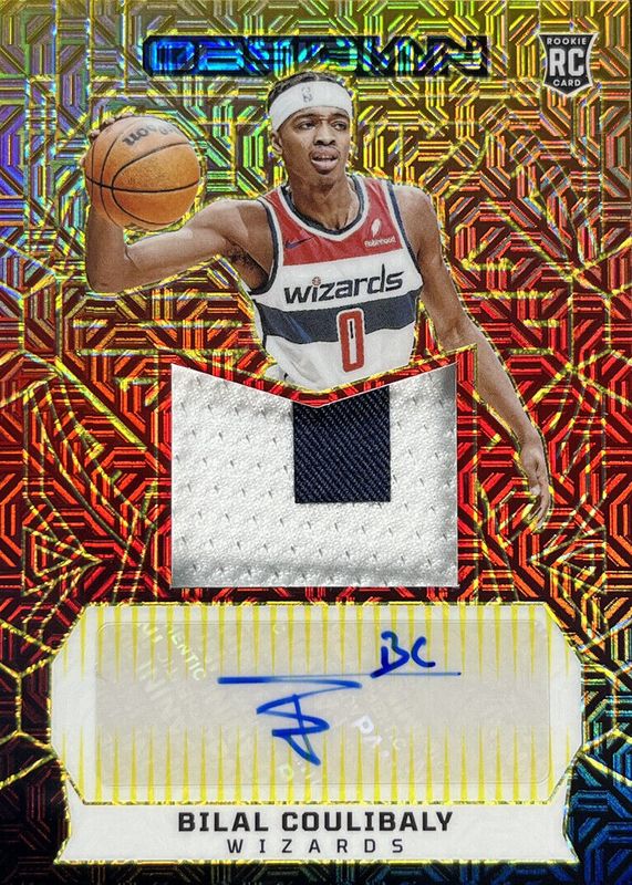 Bilal Coulibaly 2023 Obsidian #215 Rookie Jersey Autographs - Electric Etch Molten Mojo /10 Rookie SGC 9.5