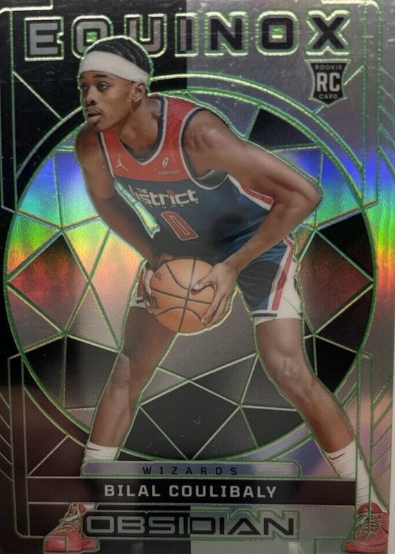 Bilal Coulibaly 2023 Obsidian #28 Equinox - Electric Etch Green Flood /25 Rookie PSA 10