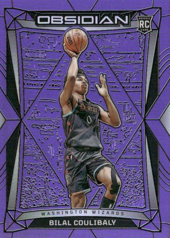 Bilal Coulibaly 2023 Obsidian #162 Electric Etch Purple Flood /49 Rookie RAW