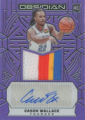 2023 Obsidian #217 Rookie Jersey Autographs - Electric Etch Purple Flood /49