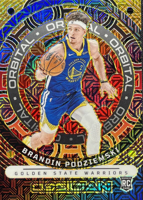 Brandin Podziemski 2023 Obsidian #8 Orbital - Electric Etch Molten Mojo /10 Rookie PSA 10