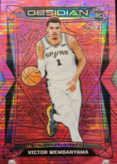 Victor Wembanyama 2023 Obsidian #9 Electric Etch Pink Pulsar