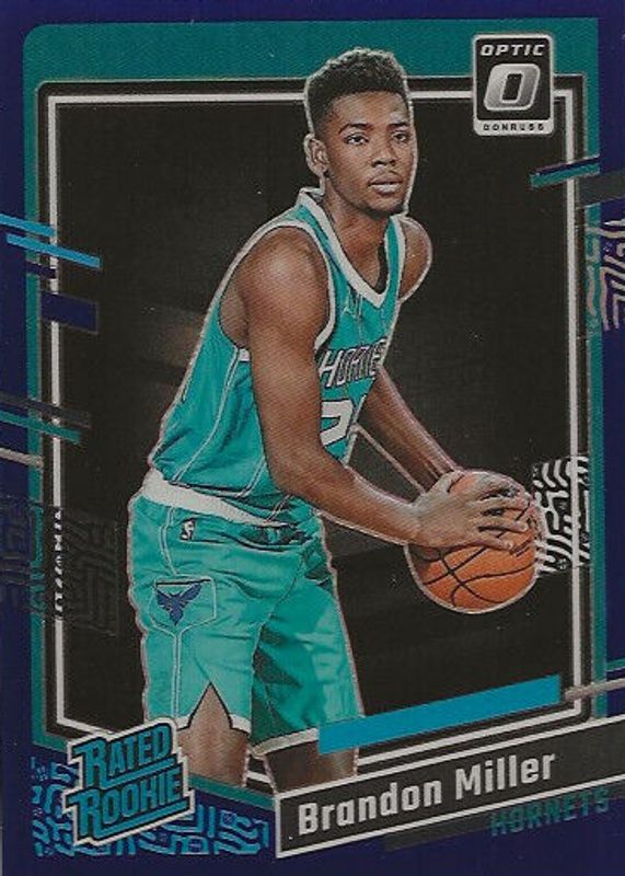 Brandon Miller 2023 Optic #219 Purple Rookie RAW