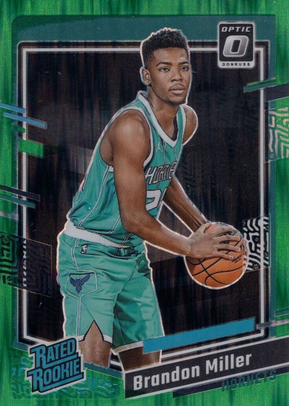 Brandon Miller 2023 Optic #219 Green Shock Rookie PSA 10