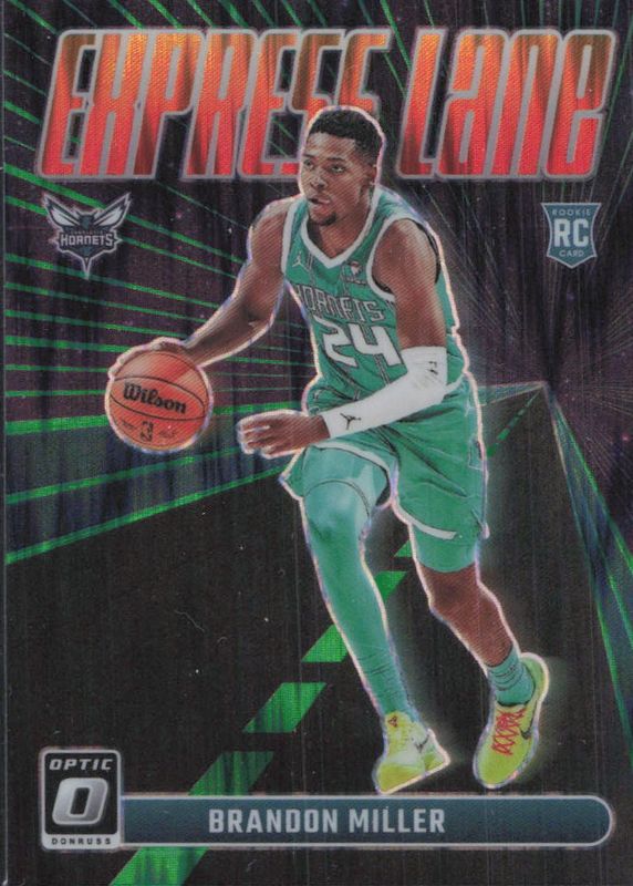 Brandon Miller 2023 Optic #3 Express Lane - Green Shock Rookie PSA 10