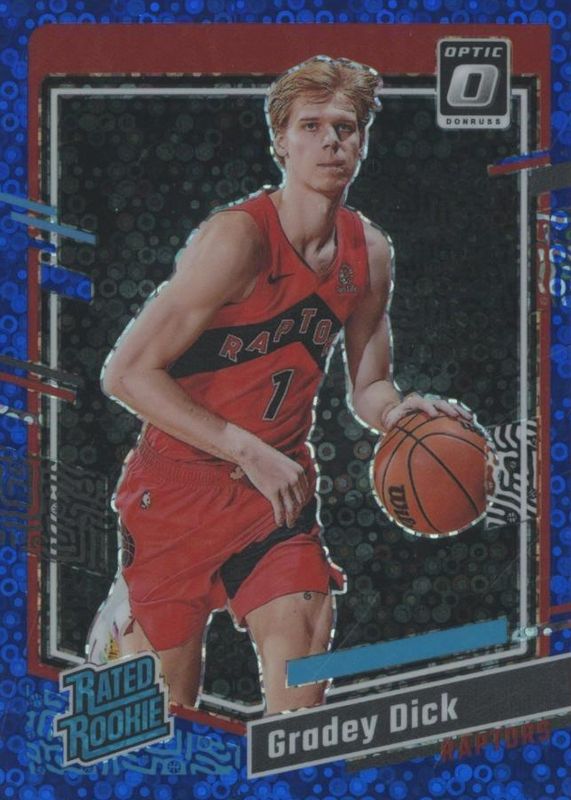 Gradey Dick 2023 Optic #212 Fast Break Blue /49 Rookie SGC 9.5