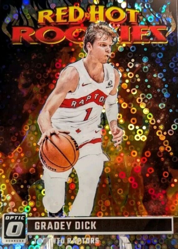 Gradey Dick 2023 Optic #13 Red Hot Rookies - Fast Break Rookie RAW