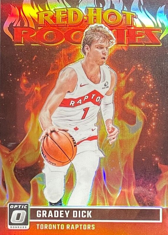 Gradey Dick 2023 Optic #13 Red Hot Rookies - Red /99 Rookie RAW