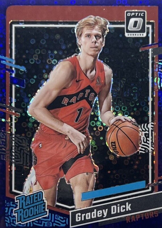 Gradey Dick 2023 Optic #212 Fast Break Purple /99 Rookie RAW