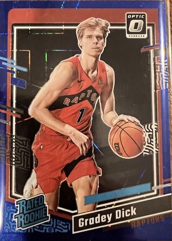 Gradey Dick 2023 Optic #212 Blue Velocity Rookie RAW