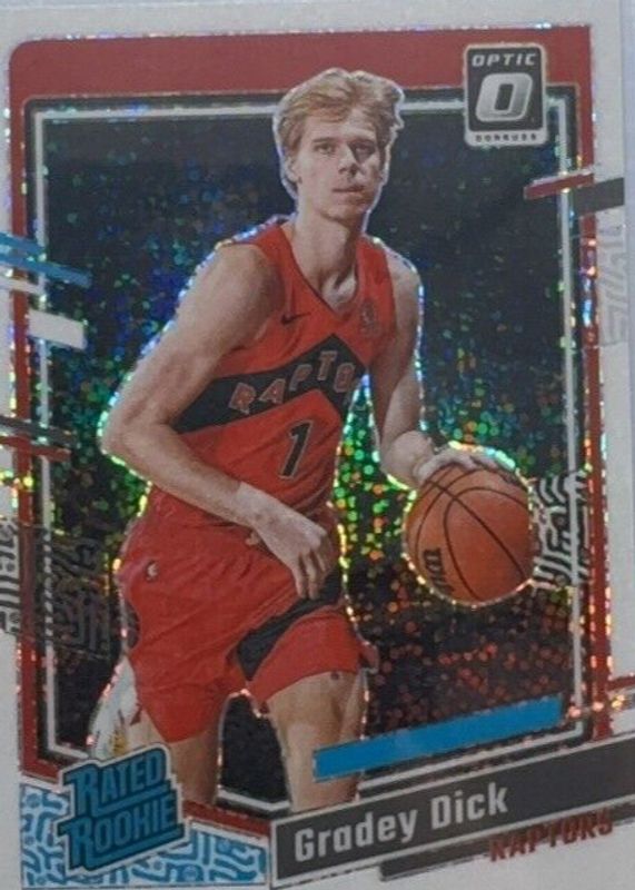 Gradey Dick 2023 Optic #212 White Sparkle /(SSP) Rookie SGC 10