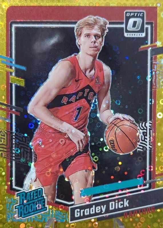 Gradey Dick 2023 Optic #212 Fast Break Gold /10 Rookie SGC 9.5