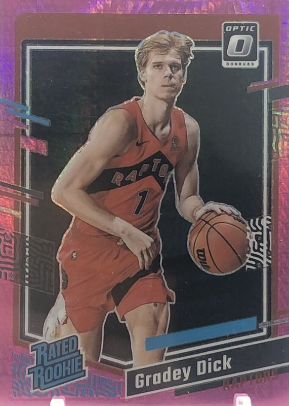 Gradey Dick 2023 Optic #212 Hyper Pink Rookie PSA 10