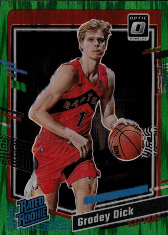 Gradey Dick 2023 Optic #212 Green Shock Rookie SGC 10