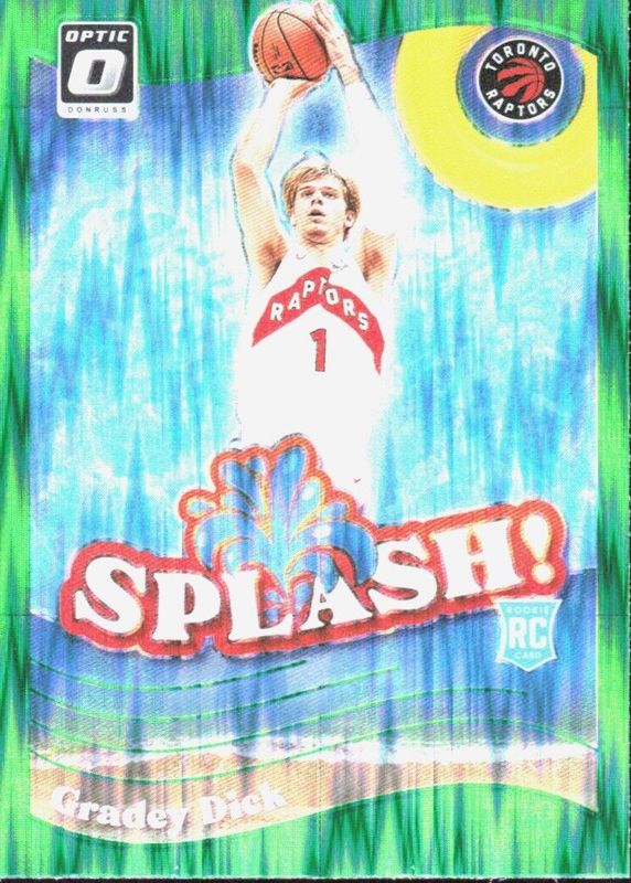 Gradey Dick 2023 Optic #9 Splash! - Green Shock Rookie SGC 10