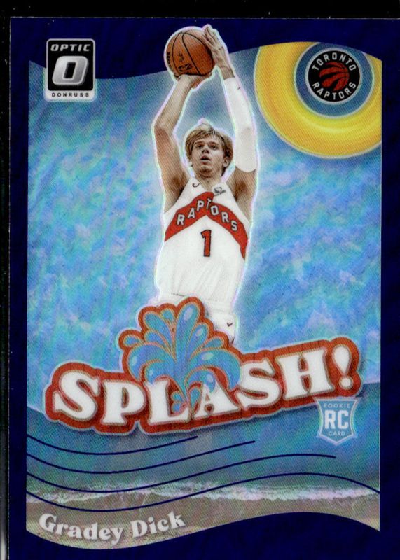 Gradey Dick 2023 Optic #9 Splash! - Purple Rookie RAW